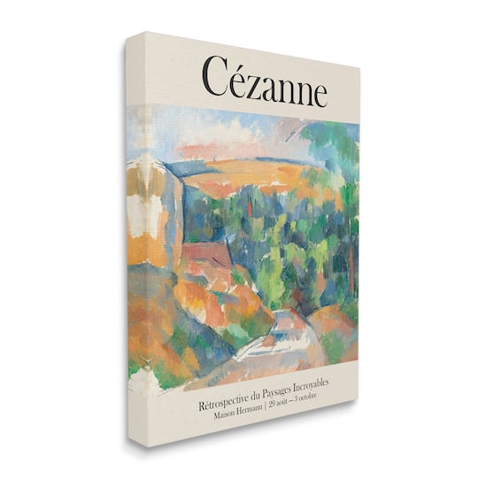 Stupell Industries Traditional Cezanne Landscape Painting Exhibition Poster Canvas Wall Art